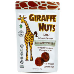 CBD Infused Caramels, Creamy Vanilla, Giraffe Nuts