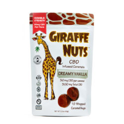 Giraffe Nuts Infused Caramels 30mg Hemp CBD per piece Creamy Vanilla