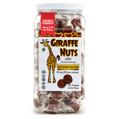 Giraffe Nuts Top Shelf Scotch BULK BIN - 100 Pieces - 3000mg CBD
